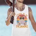 I Teach In My Pajamas Teacher Sunset Bear Retro Men Tank Top, gift for family, gift for coworker