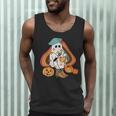 Art Teacher Painting Brushes Retro Pumpkin Ghost Artist Men Tank Top, novelty gifts, funny gifts