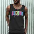 Back To School Neon Checkered Second Grade Colorful Teacher Men Tank Top, novelty gifts, funny gifts