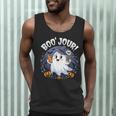 Boo Jour Ghost Halloween French Teacher Cute Coffe Croissant Men Tank Top, novelty gifts, funny gifts