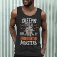 Creepin It Real Kindergarten Monsters Halloween Teacher Men Tank Top, novelty gifts, funny gifts