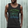 Disney This Teacher Runs On Coffee And Disney Gradient Logo Men Tank Top, novelty gifts, funny gifts Disney This Teacher Runs On Coffee And Disney Gradient Logo Men Tank Top, novelty gifts, funny gifts
