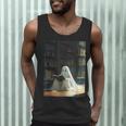 Ghost Library Halloween Book Reading Books Lover Teacher Men Tank Top, novelty gifts, funny gifts