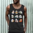 Ghost Reading Teacher Halloween Librarian Book Lover School Men Tank Top, novelty gifts, funny gifts
