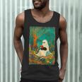 Groovy Ghost Reading Book Cat Halloween Ghost Teacher Men Tank Top, novelty gifts, funny gifts
