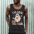 Groovy Halloween Trick Or Teach Retro Floral Ghost Teacher Men Tank Top, novelty gifts, funny gifts Groovy Halloween Trick Or Teach Retro Floral Ghost Teacher Men Tank Top, novelty gifts, funny gifts