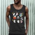 Halloween Music Teacher Ghost Playing Musical Instruments Men Tank Top, novelty gifts, funny gifts