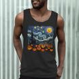 Halloween Pumpkin Starry Night Van Gogh Art Teacher Men Tank Top, novelty gifts, funny gifts