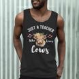 Just A Teacher Who Loves Cows Shirt Cute Highland Cow Men Tank Top, novelty gifts, funny gifts