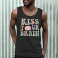 Kiss Your Brain Teacher Inspire Educate Groovy Retro Vintage Men Tank Top, novelty gifts, funny gifts