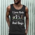 I Love Maths And Dogs Puppy Dog Lover Teacher Student Men Tank Top, novelty gifts, funny gifts