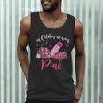 In October We Wear Pink Apple Teacher Daisy Breast Cancer Men Tank Top, novelty gifts, funny gifts