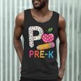 P Is For Pre K Teacher Student Pencil Apple Back To School Men Tank Top, novelty gifts, funny gifts P Is For Pre K Teacher Student Pencil Apple Back To School Men Tank Top, novelty gifts, funny gifts
