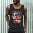 Red & Blue Teacher Crew Shirt 4th Of July Sunglasses Men Tank Top, novelty gifts, funny gifts