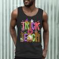 Retro Trick Or Teach Leopard Ghost Halloween Spooky Teacher Men Tank Top, novelty gifts, funny gifts