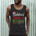 Santa's Favorite Pre-K Teacher Christmas Santa Hat Lights For Men Women Kids Men Tank Top, novelty gifts, funny gifts