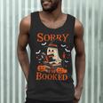 Sorry I'm Booked Ghost Reading Book Lover Teacher Halloween Men Tank Top, novelty gifts, funny gifts