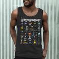 Space Alphabet Galaxy Astronaut Planets Student Teacher Men Tank Top, novelty gifts, funny gifts