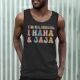 Spanish Teacher Groovy I'm Bilingual I Haha And Jaja Men Tank Top, novelty gifts, funny gifts