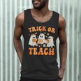 Teacher Halloween Trick Or Teach Retro Groovy Floral Ghost Men Tank Top, novelty gifts, funny gifts Teacher Halloween Trick Or Teach Retro Groovy Floral Ghost Men Tank Top, novelty gifts, funny gifts