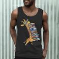 Teacher Shirt Giraffe Holding Books Bookworm Librarian Men Tank Top, novelty gifts, funny gifts