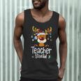 Teacher Squad Red Plaid Rudolph Reindeer Christmas Men Tank Top, novelty gifts, funny gifts