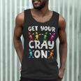 Teacher's Get Your Cray On Dabbing Crayons Men Tank Top, novelty gifts, funny gifts