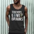 Teachers Love Brains Zombie Halloween Hilarious Men Tank Top, novelty gifts, funny gifts