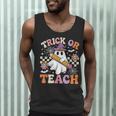 Trick Or Teach Groovy Teacher Halloween Retro Ghost Men Tank Top, novelty gifts, funny gifts Trick Or Teach Groovy Teacher Halloween Retro Ghost Men Tank Top, novelty gifts, funny gifts