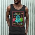Trick Or Teach Neon Ghost Flower Teacher Spooky Halloween Men Tank Top, novelty gifts, funny gifts