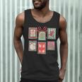 Vintage Preppy Very Merry Teacher Santa Stamps Christmas Men Tank Top, novelty gifts, funny gifts Vintage Preppy Very Merry Teacher Santa Stamps Christmas Men Tank Top, novelty gifts, funny gifts
