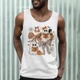 Ghost Reading Books Halloween Bow Spooky Teacher Student Men Tank Top, novelty gifts, funny gifts