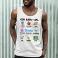 God Says Im Teacher Christian Back To School Religious Men Tank Top, novelty gifts, funny gifts