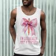I'm Literally Just a Teacher Pencil Coquette Bow School Men Tank Top, novelty gifts, funny gifts I'm Literally Just a Teacher Pencil Coquette Bow School Men Tank Top, novelty gifts, funny gifts