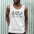Peace Love Learn Tie Dye Teacher Kids 100th Days Of School Men Tank Top, novelty gifts, funny gifts