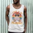 I Teach In My Pajamas Teacher Sunset Bear Retro Men Tank Top, novelty gifts, funny gifts