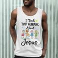 I Teach Tiny Humans About Jesus Sunday School Teacher Men Tank Top, novelty gifts, funny gifts