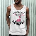 This Teacher Loves Her Flock Cute Flamingo Teacher Men Tank Top, novelty gifts, funny gifts
