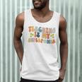 Teaching Is My Superpower Vintage Groovy University Teacher Men Tank Top, novelty gifts, funny gifts