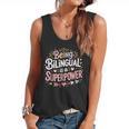 Being Bilingual Is A Superpower ESL Teacher School Flowy Tank, trending gift