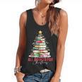 All Booked For Christmas Xmas Tree Teacher Holiday Pajamas Flowy Tank, trending gift