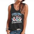 Chillin With My Snowmie Women Christmas Snowman Teacher Snow Flowy Tank, trending gift