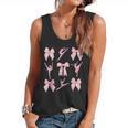 Coquette Bow Ballet Dance Teacher Coquette Women Dancing Flowy Tank, trending gift