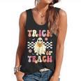 Groovy Teacher Halloween Retro Trick Or Teach Floral Ghost Flowy Tank, trending gift Groovy Teacher Halloween Retro Trick Or Teach Floral Ghost Flowy Tank, trending gift
