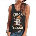 Halloween Teacher Shirts Women School Trick Or Teach Groovy Flowy Tank, trending gift