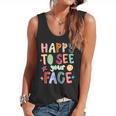 Happy To See Your Face Teacher Retro Back To School Flowy Tank, trending gift Happy To See Your Face Teacher Retro Back To School Flowy Tank, trending gift