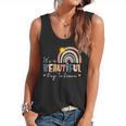 It's A Beautiful Day To Learn Cute Rainbow Boho Teacher Flowy Tank, trending gift