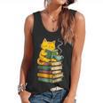 Kawaii Cats Lover Coffee Books Teacher Librarian Cat Flowy Tank, trending gift Kawaii Cats Lover Coffee Books Teacher Librarian Cat Flowy Tank, trending gift