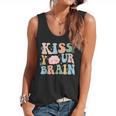 Kiss Your Brain Teacher Inspire Educate Groovy Retro Vintage Flowy Tank, trending gift