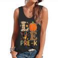 Love Pre-k Teacher Shirts Autumn Fall Pumpkin Fall Leopard Flowy Tank, trending gift